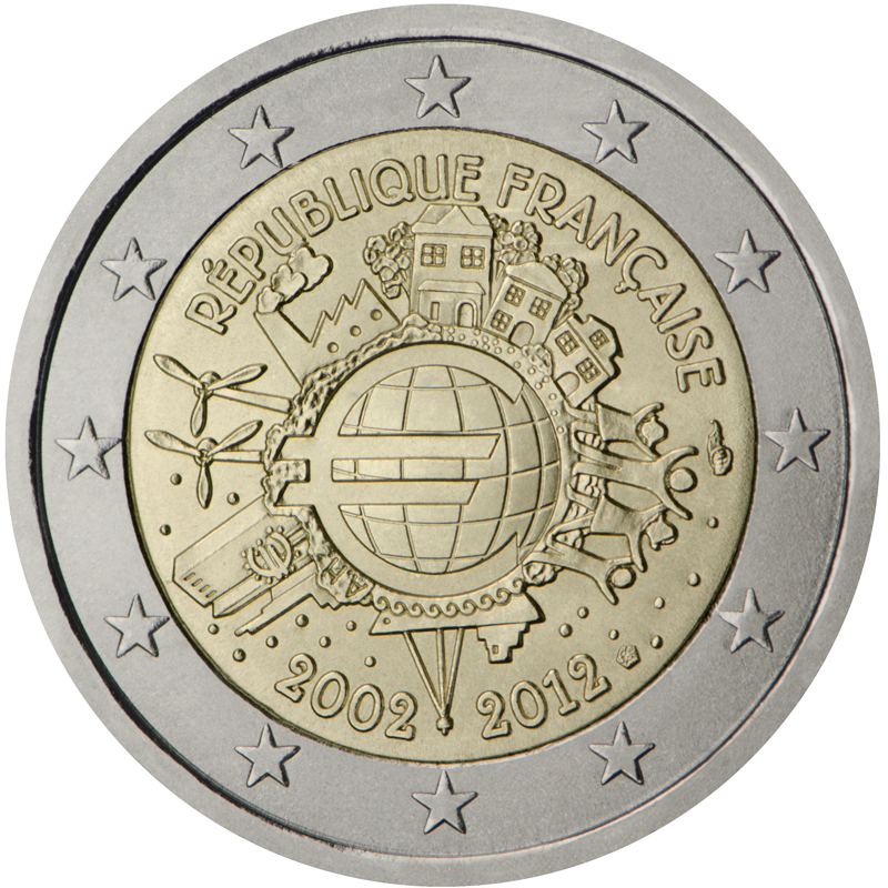 Pièce 2 Euro République Française 2002 Valeur
