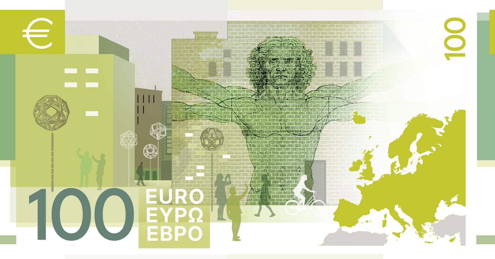Predlog E, 100 €, hrbtna stran