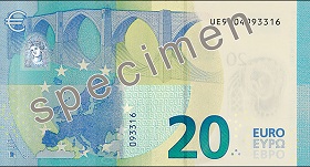 20 euro – strona odwrotna