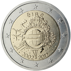<p>2012:</p><p>Diez años de billetes y monedas en euros</p>