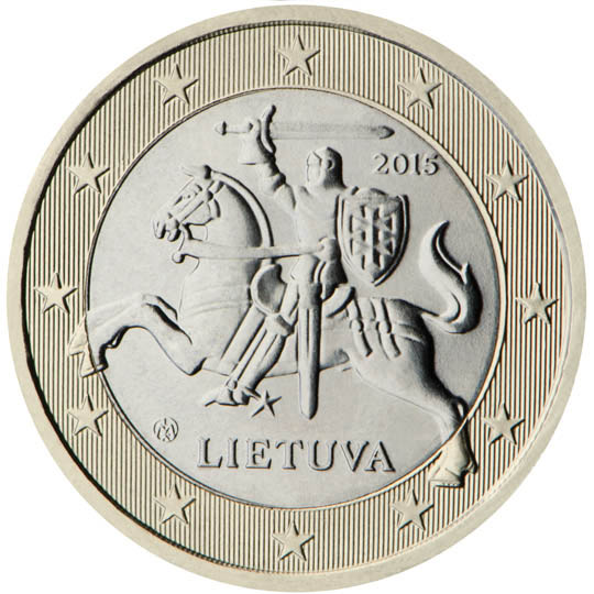 1 € münze europäische union - Stockfoto #20325759