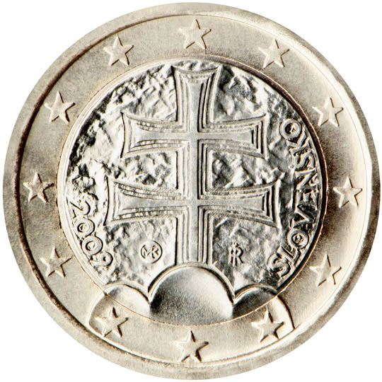 1 € münze europäische union - Stockfoto #20325759