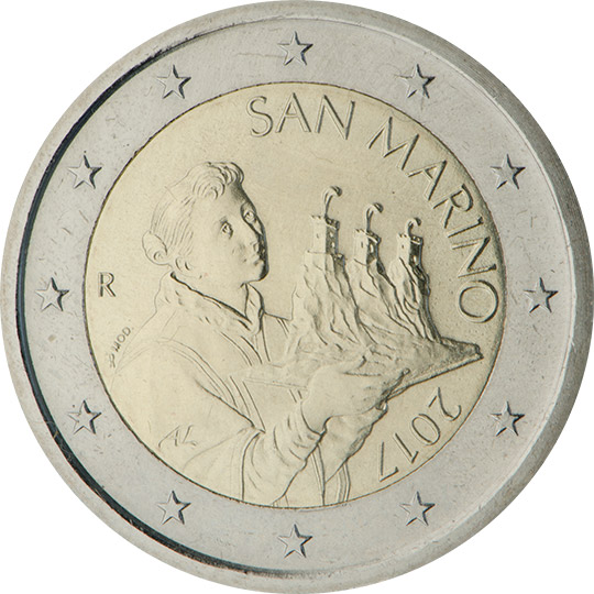 1 Euro Saint-Marin dorée à l'Or fin